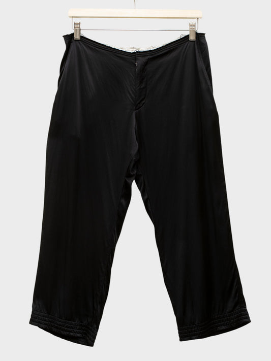Y's by Yohji Yamamoto - S/S 2004 - rayon 3/4 shorts (black) - women's size 3