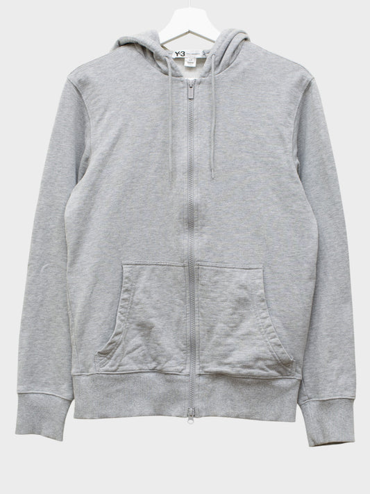 Y-3 - S/S 2014 - back logo zip hoodie (grey) - size S