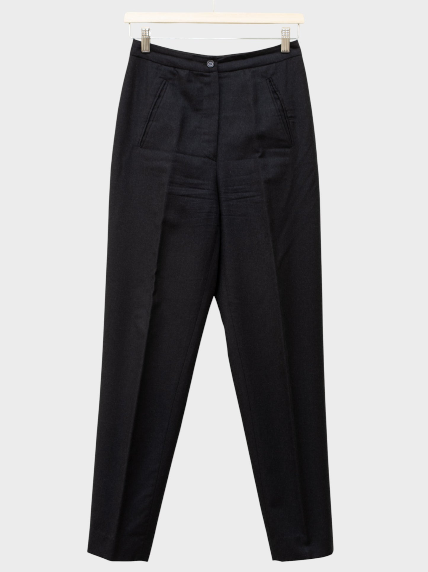 Helmut Lang - A/W 1992 - wool tapered pants (black) - women's size 42