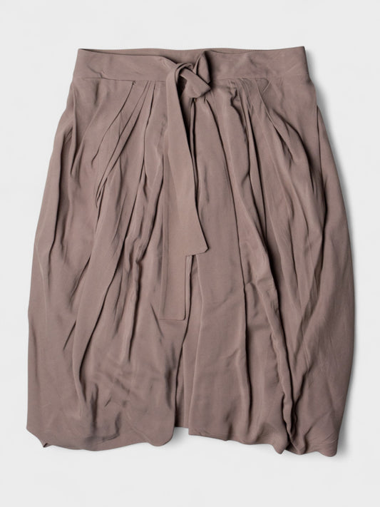 Marni - rayon draped skirt with belt - size 38
