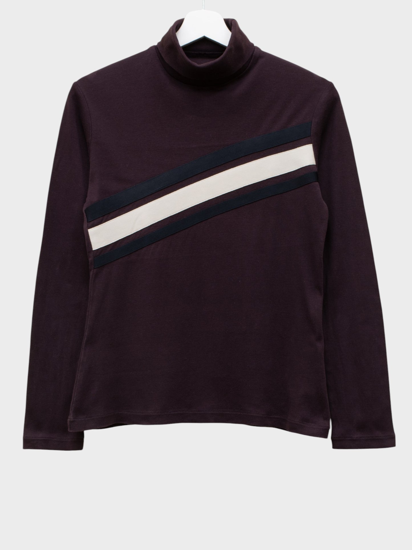Y-3 - A/W 2003 - women's roll neck long-sleeve t-shirt (burgundy) - size S