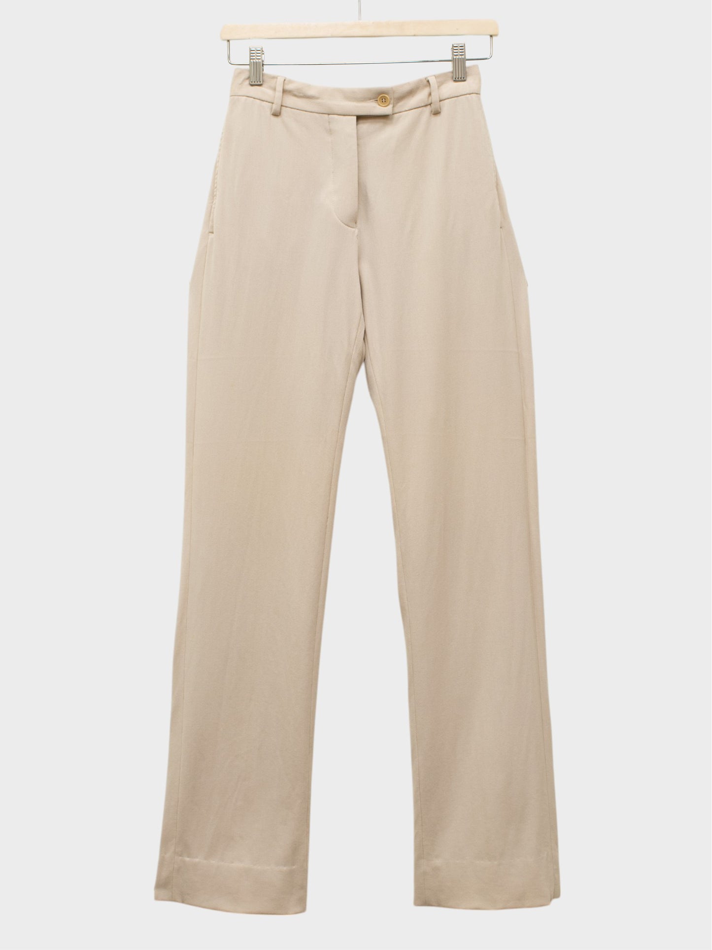 Helmut Lang - (vintage) - straight leg trousers (beige) - women's size 40
