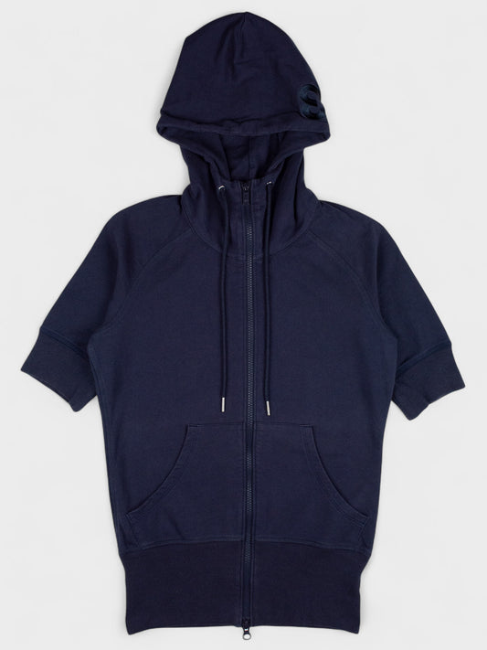 Y-3 - S/S 2011 - short sleeve zip hoodie (navy) - women's size S