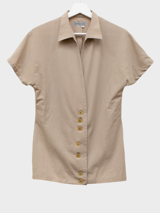 Yohji Yamamoto - (late 80's / early 90's) linen shirt - size M