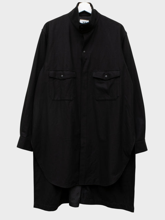 Y-3 - A/W 2020 - Classic Wool Flannel Shirt (Black) - size M