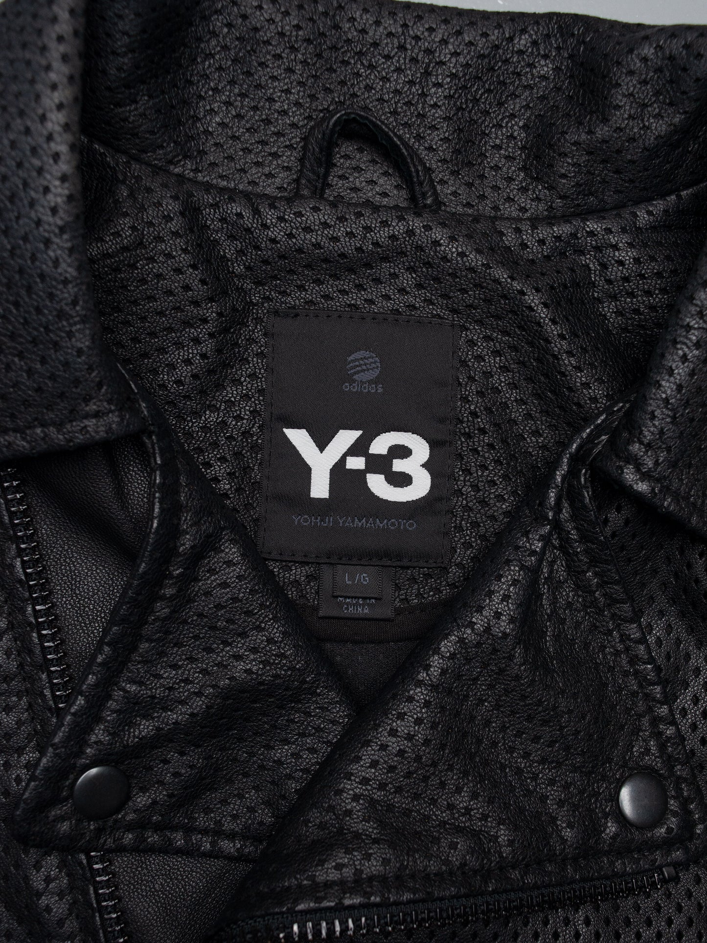 Y-3 - A/W 2013 - women's perforated leather biker jacket - size L