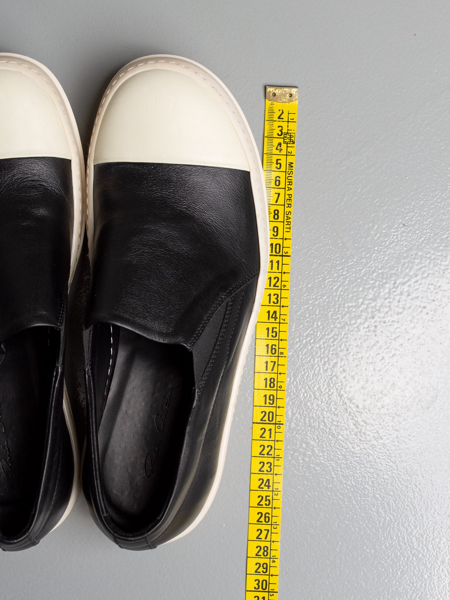 Rick Owens leather boat slip-on sneakers - size 40