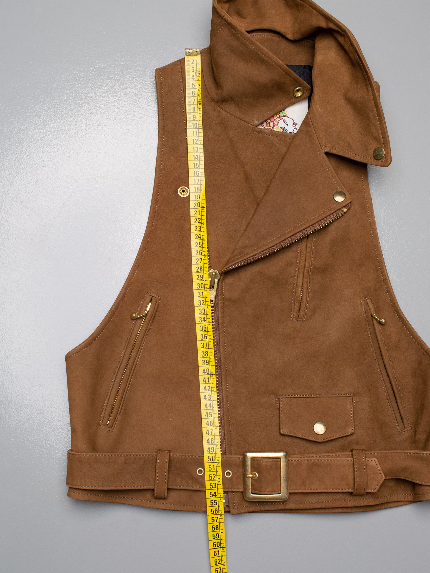 PHENOMENON - S/S 2010 - buffalo leather biker vest - size M