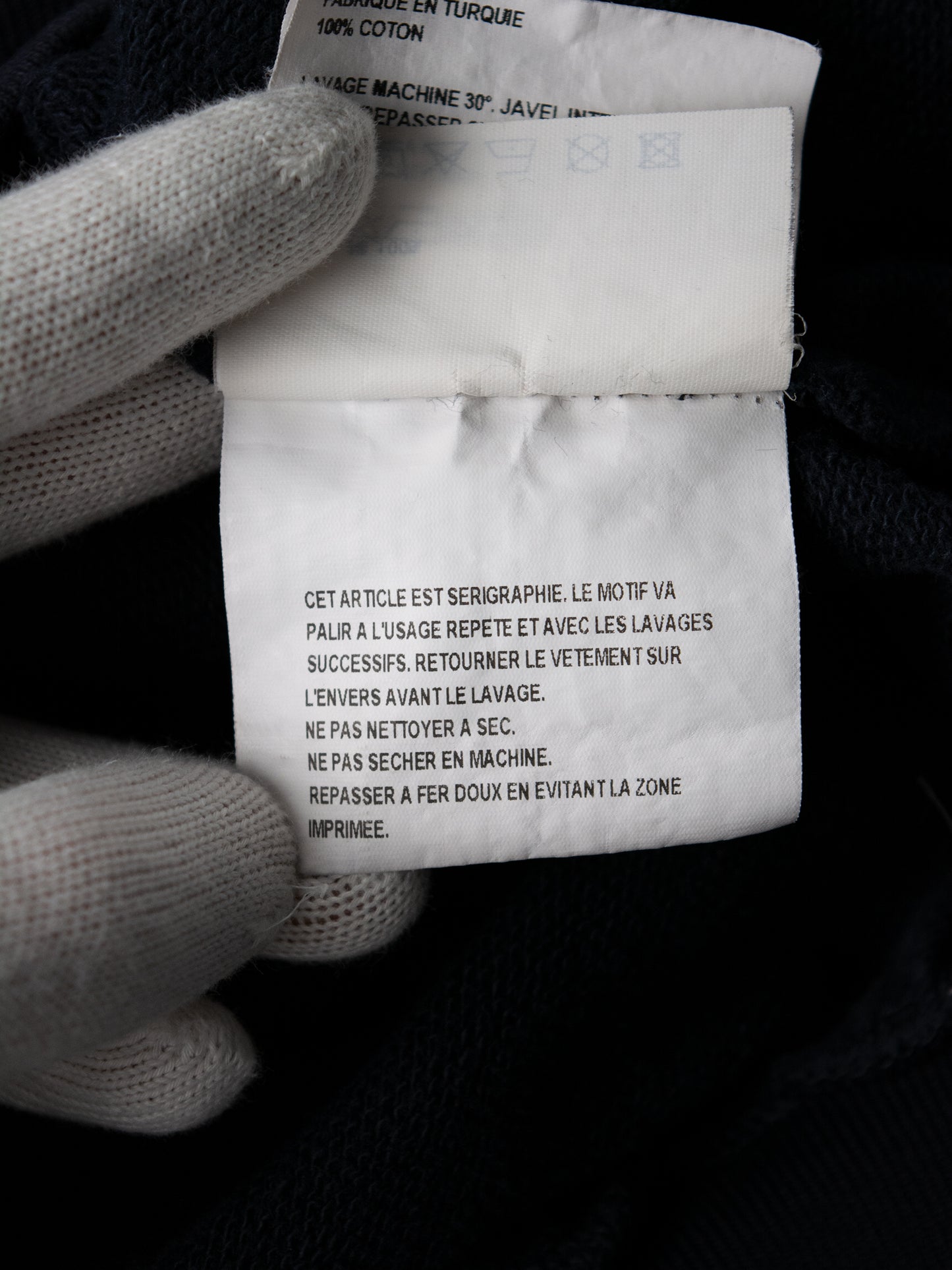 Gosha Rubchinskiy - S/S 2018 - double collar crewneck (navy) - size S