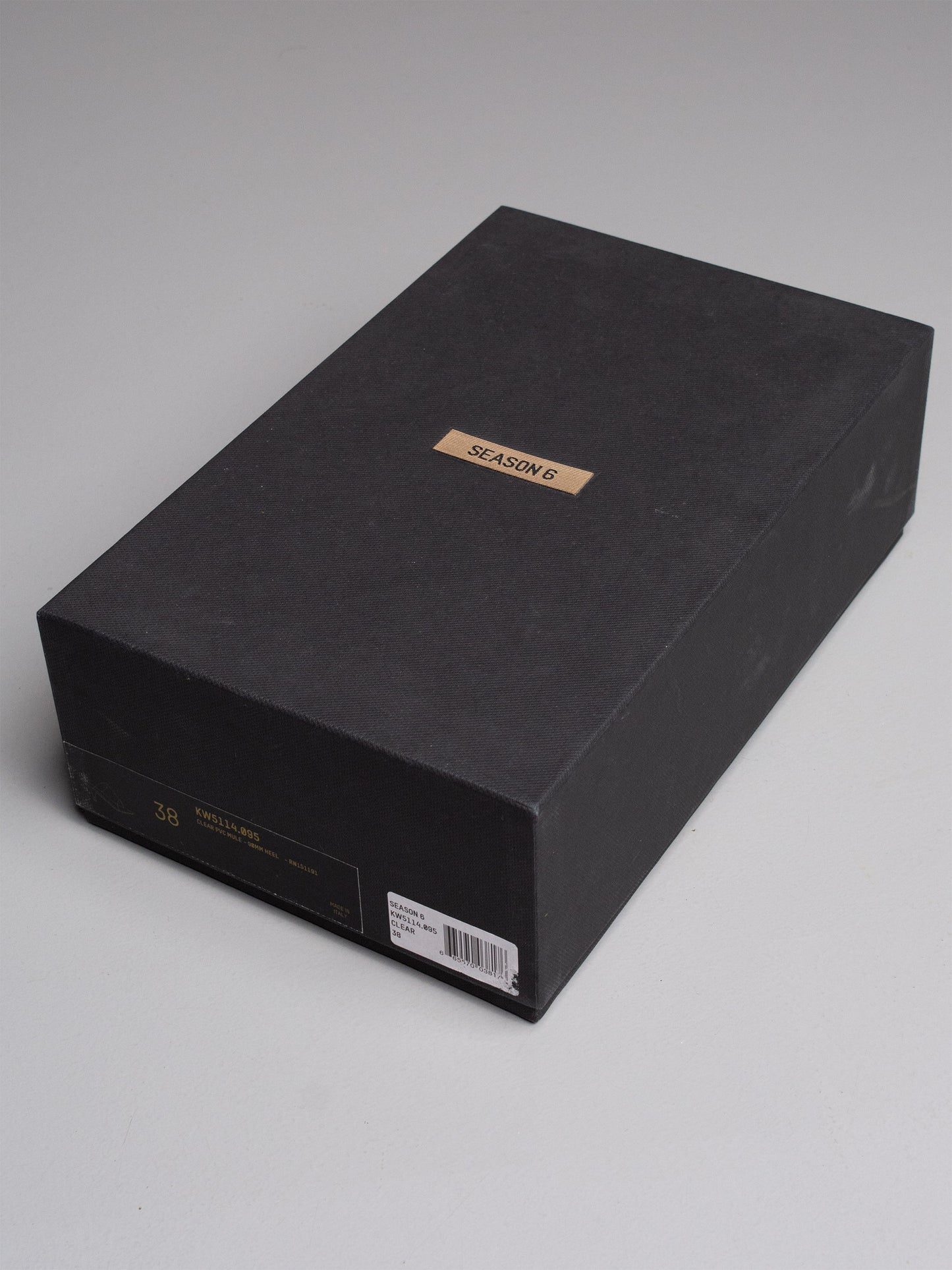 YEEZY Season 6 Clear PVC Mules (90mm heel) - size 38