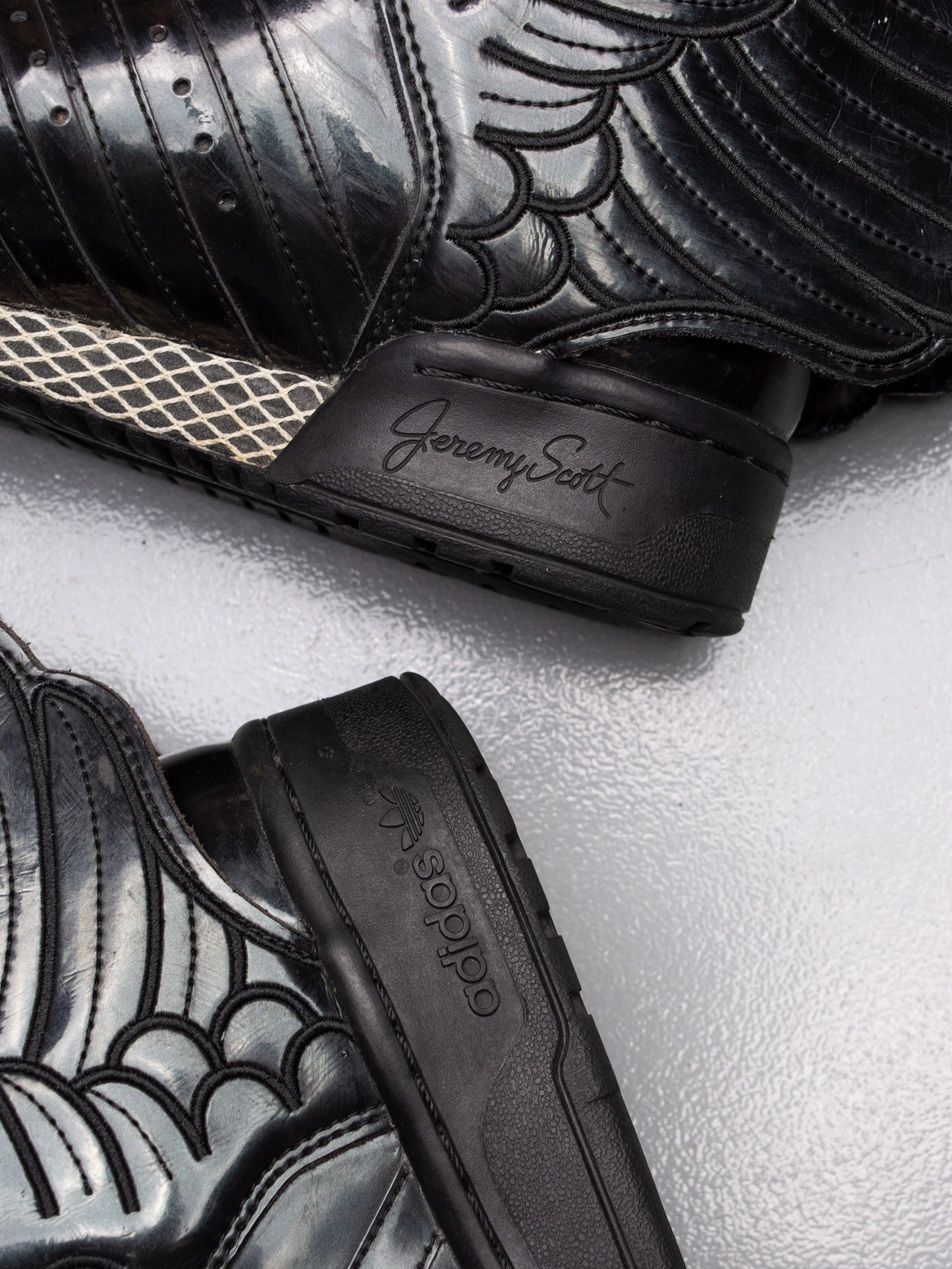 adidas Originals by Jeremy Scott S/S 2013 JS Wings 2.0 "Patent Black" - size 39 1/3