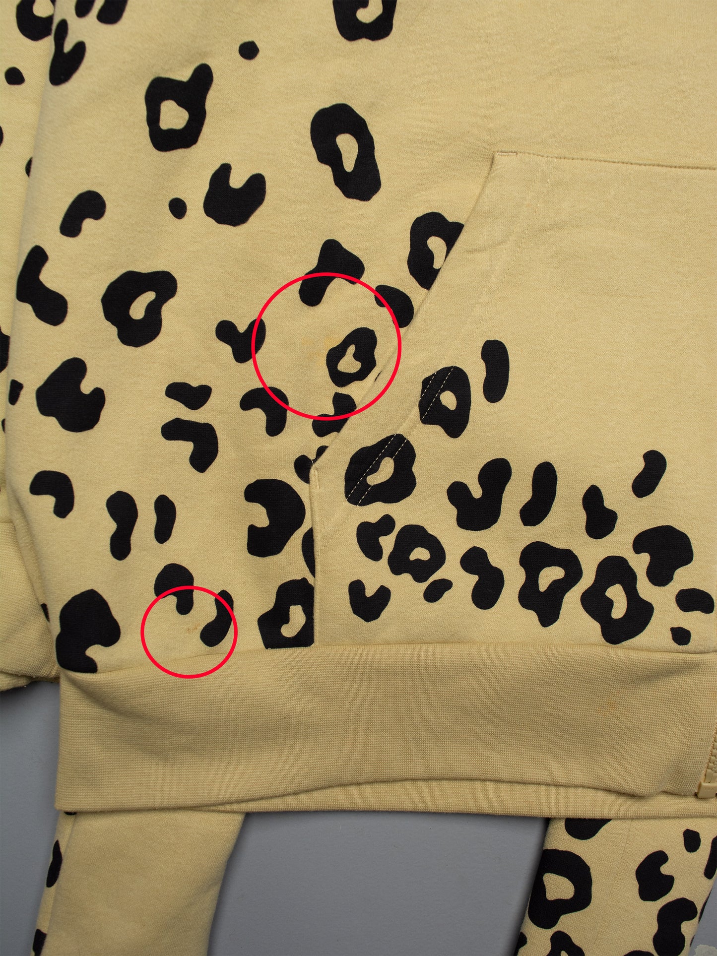 adidas Originals by Jeremy Scott - S/S 2009 - Leopard Fleece Hoodie (yellow) - size M
