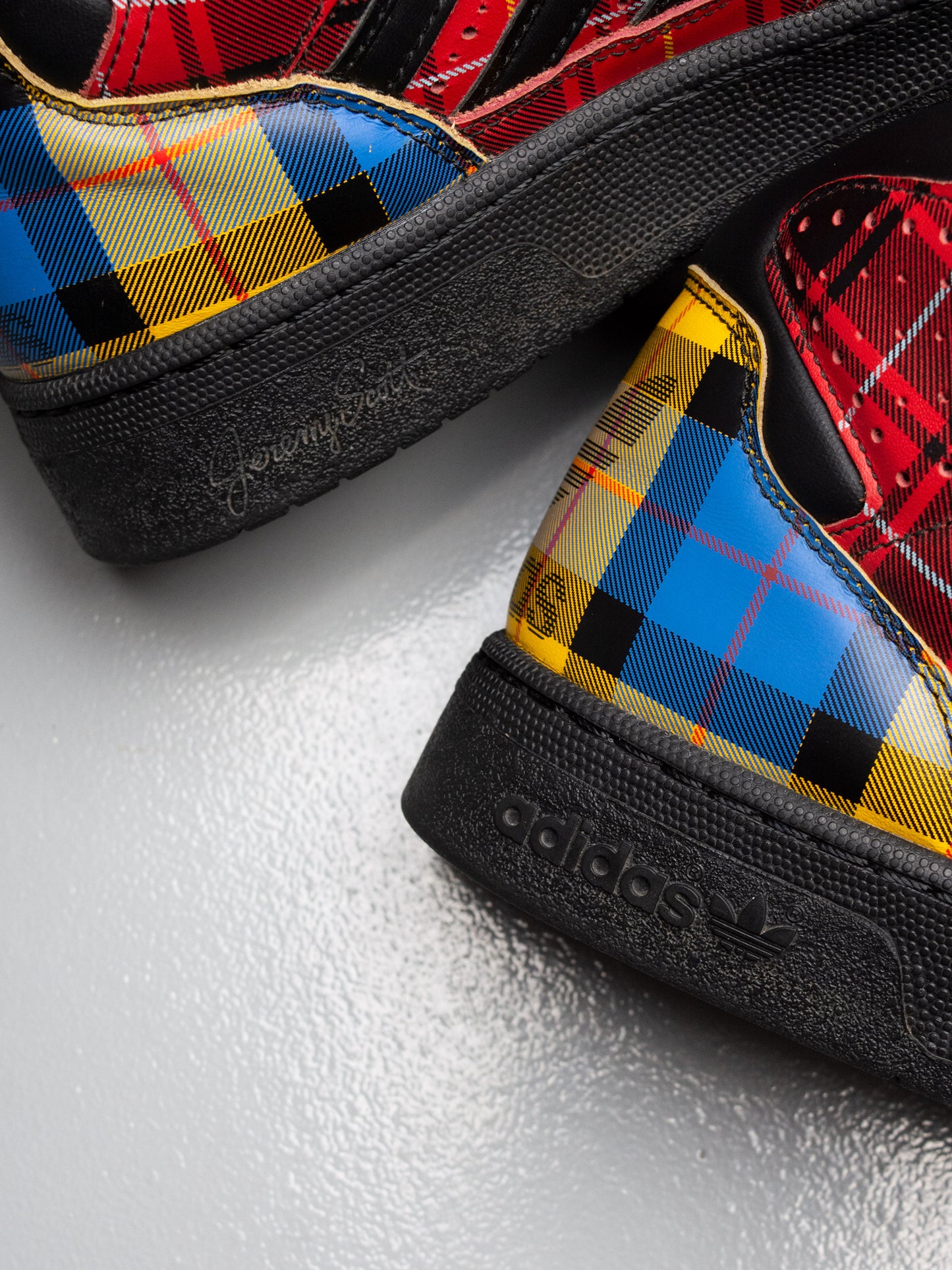 adidas Originals by Jeremy Scott S/S 2013 JS Instinct Hi "Plaid" - size 39 1/3