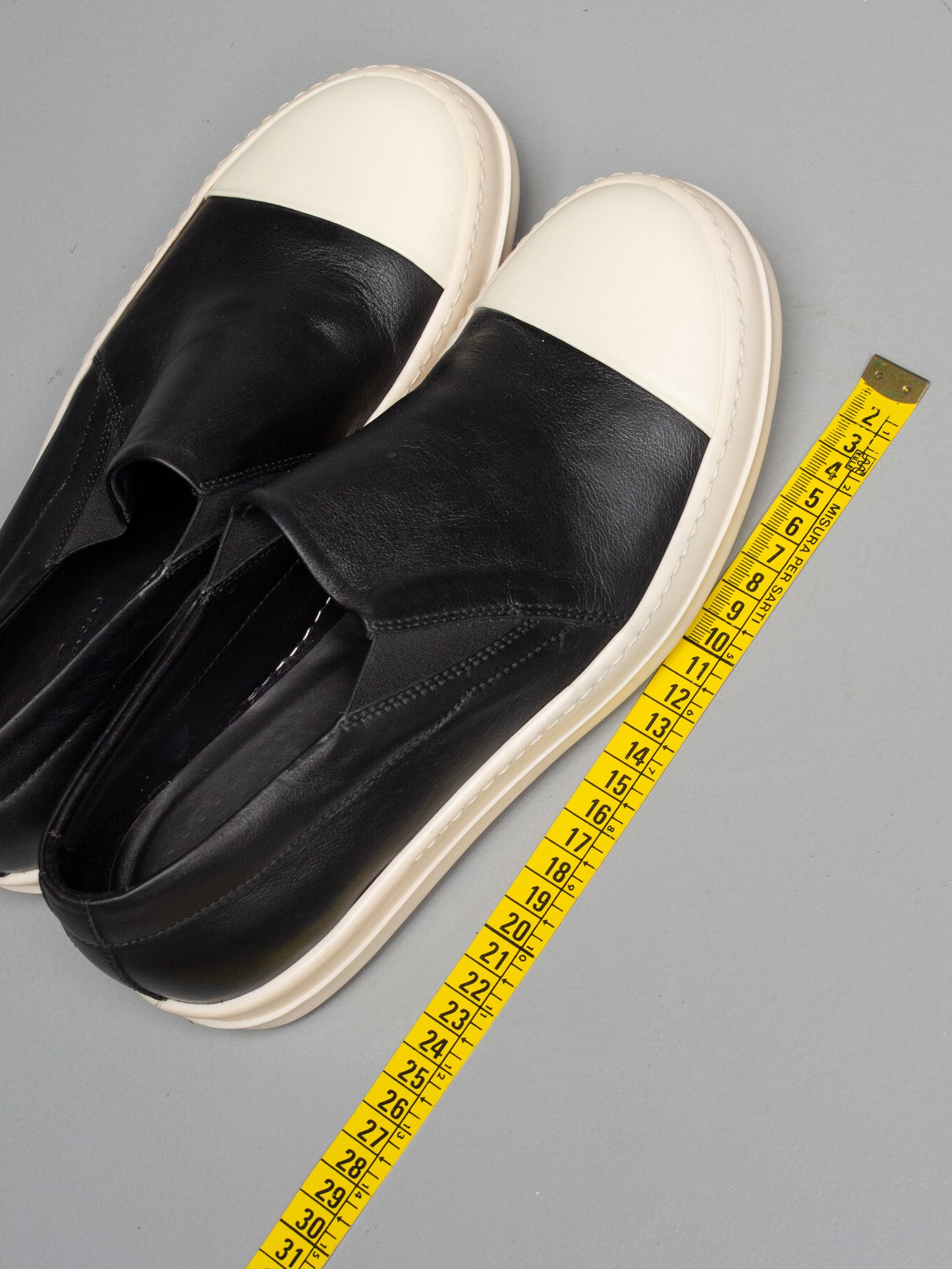 Rick Owens leather boat slip-on sneakers - size 40