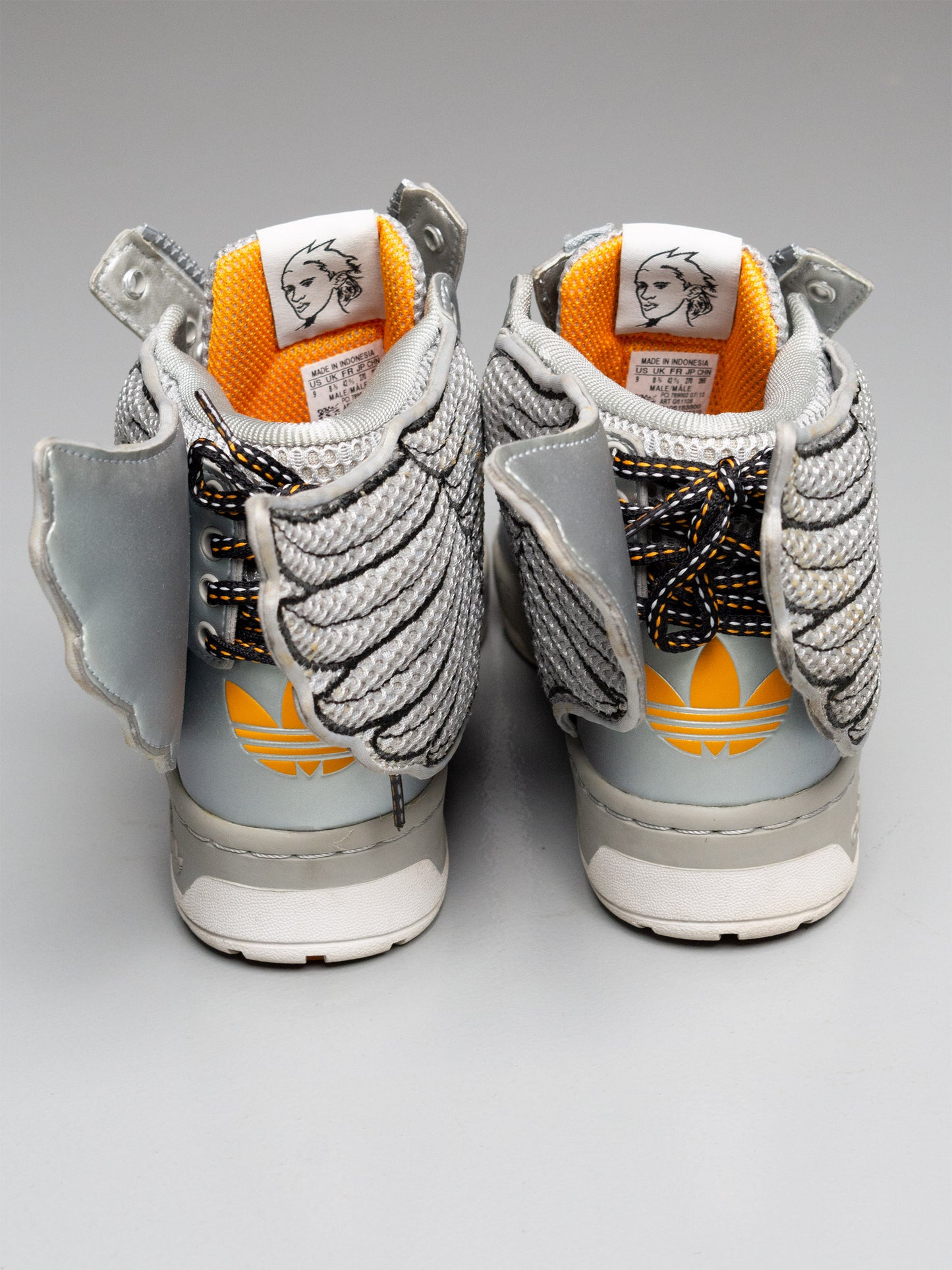adidas Originals by Jeremy Scott A/W 2012 JS Wings "Mesh" (Metallic Silver) - size 42 2/3