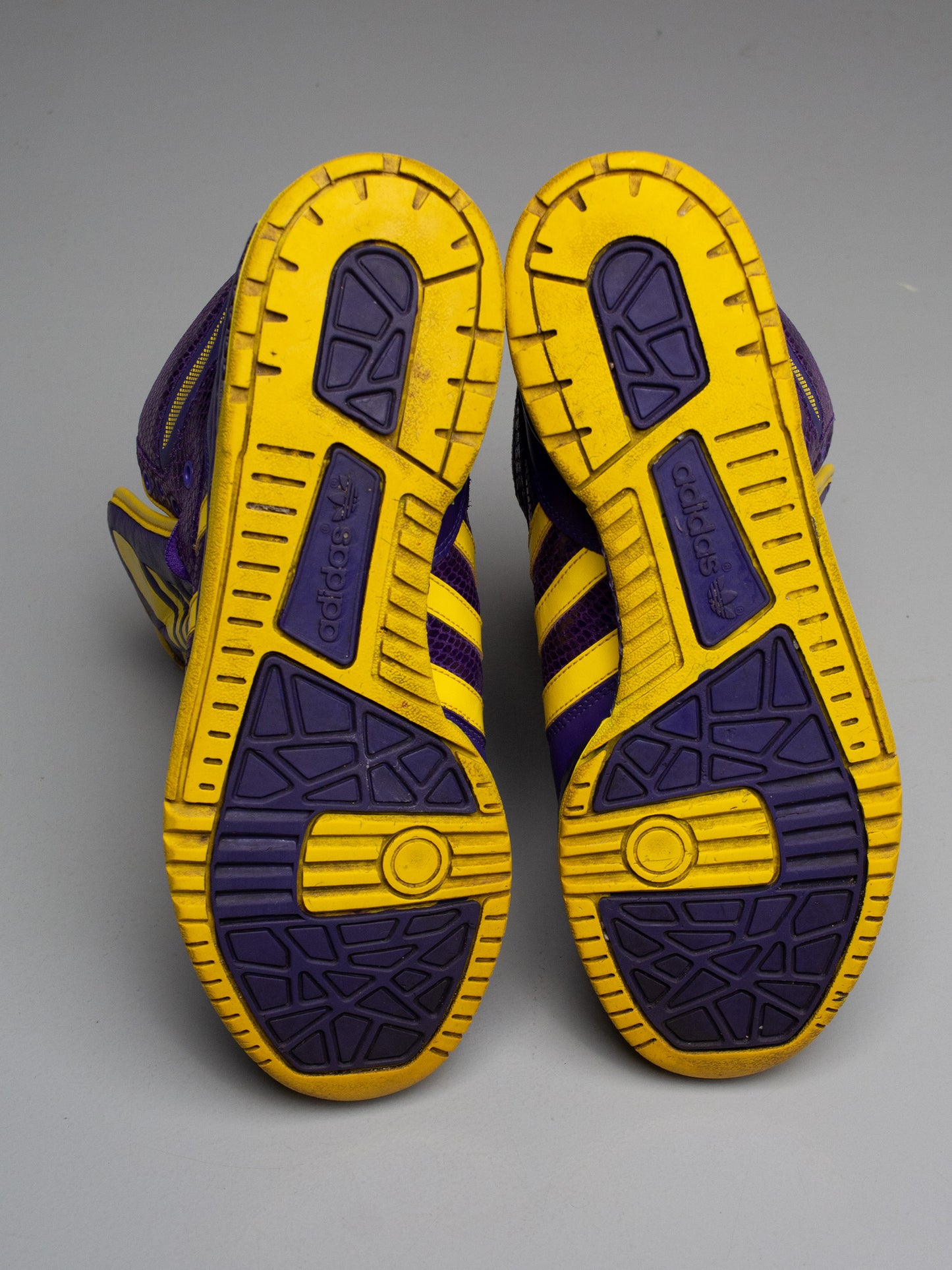 adidas Originals by Jeremy Scott S/S 2009 JS Logo (purple/yellow) - size 41 1/3