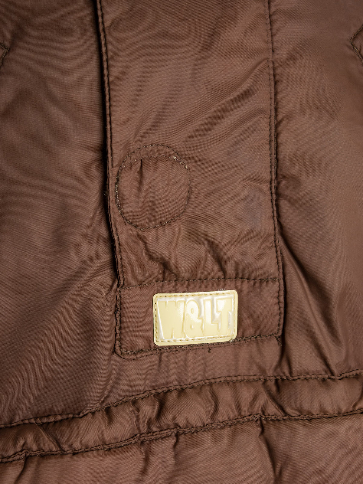 W.&L.T. - A/W 1996 - oversized puffer anorak (brown) - men's size S