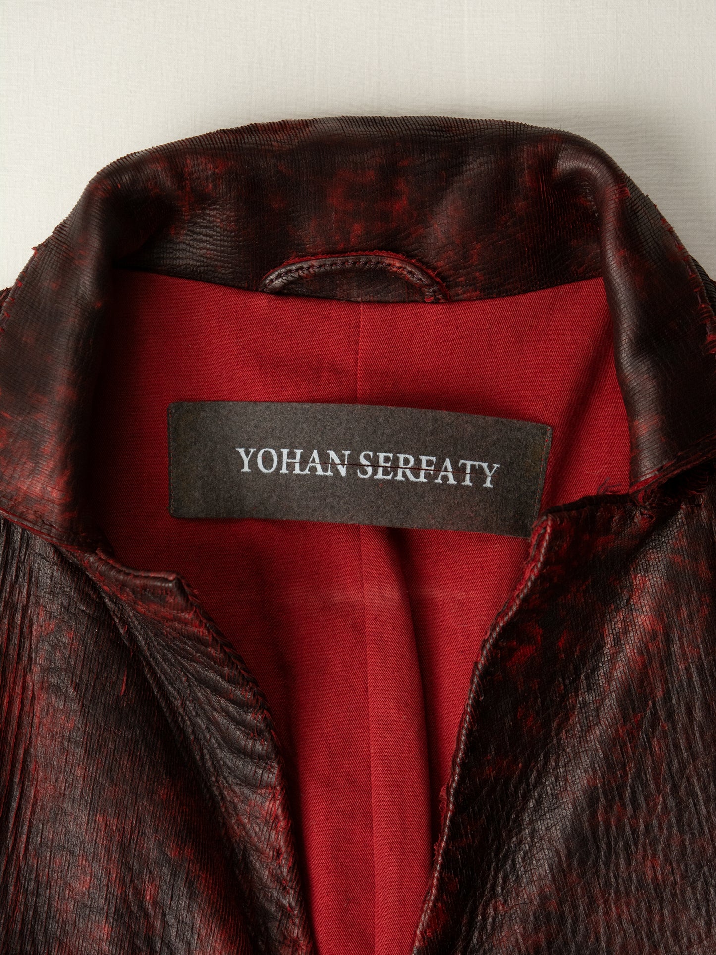 Yohan Serfaty - A/W 2009 - laser cut deer leather jacket - size 34
