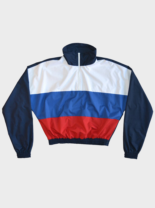Gosha Rubchinskiy - S/S 2016 - flag quarter zip windbreaker - size S