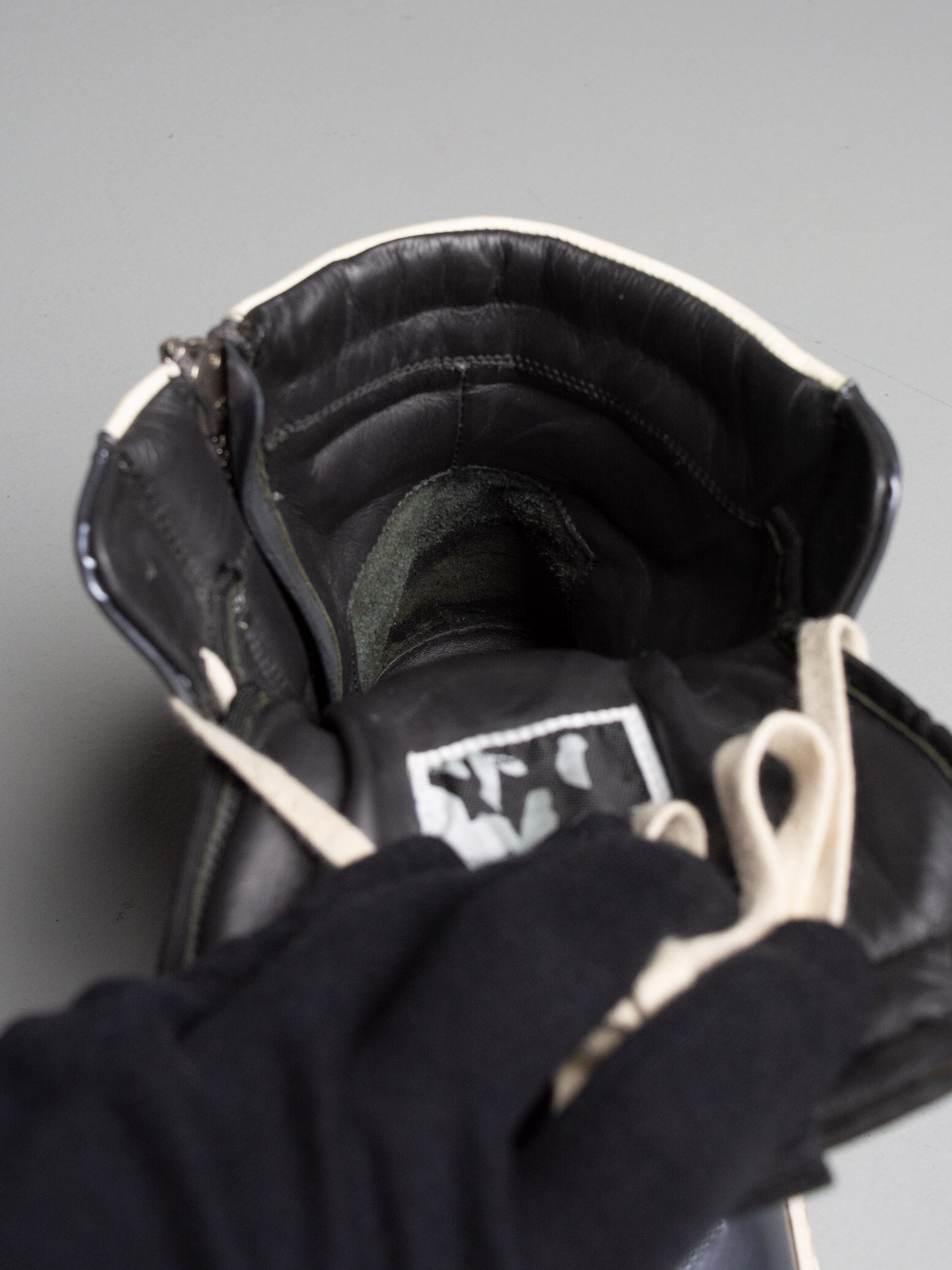 Rick Owens S/S 2015 Dirty Silver Geobasket - size 40