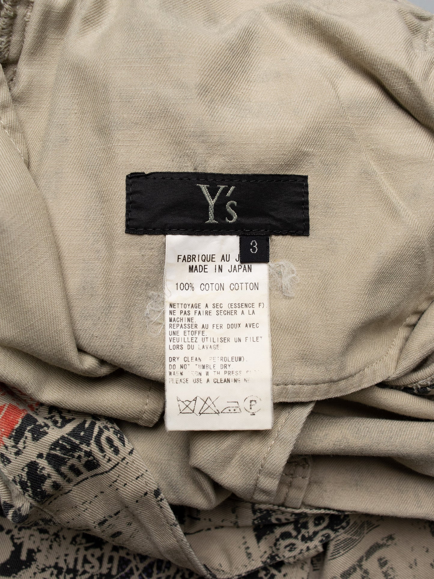 Y's - S/S 2013 - manga print pants - size 3