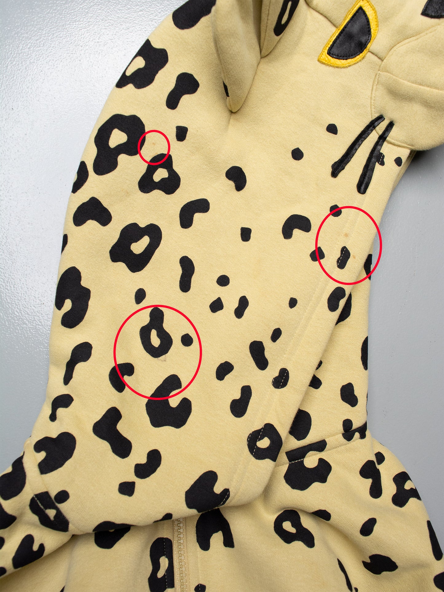 adidas Originals by Jeremy Scott - S/S 2009 - Leopard Fleece Hoodie (yellow) - size M