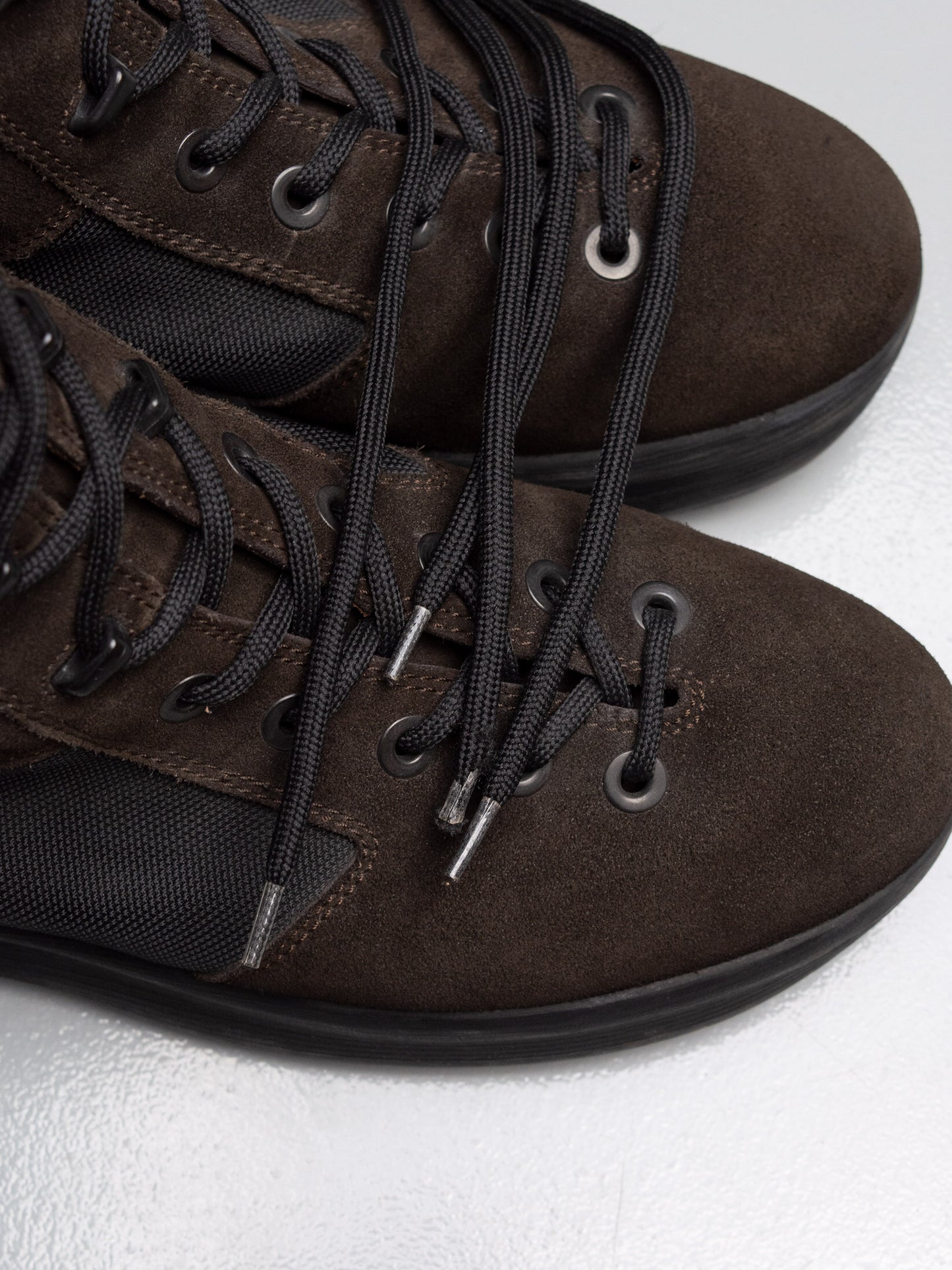 YEEZY Season 3 Onyx Shade Nylon and Thick Suede Military Boots - size 44
