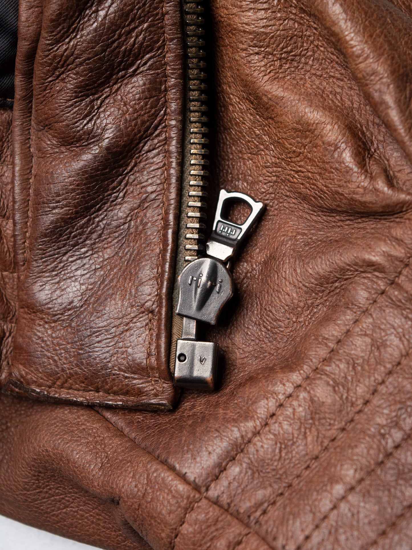 Marithé & François Girbaud - 1980s - life preserver leather jacket - size L