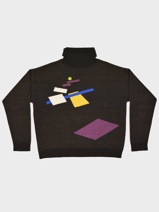 Gosha Rubchinskiy - A/W 2017 - Kazimir Malevich geometry turtleneck sweater - size M