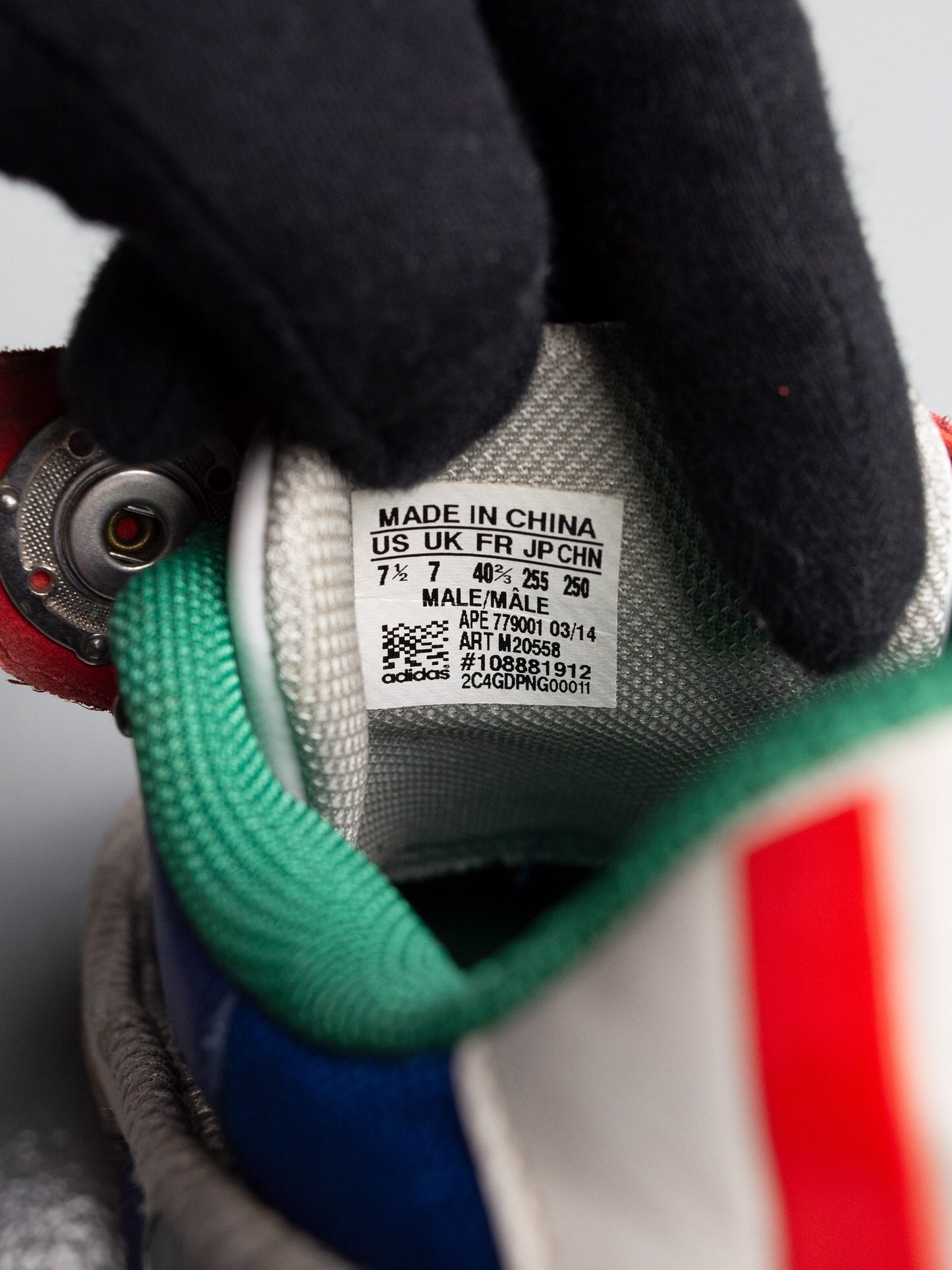 adidas X Raf Simons S/S 2014 Super Trekker (red/blue) - size 40 2/3