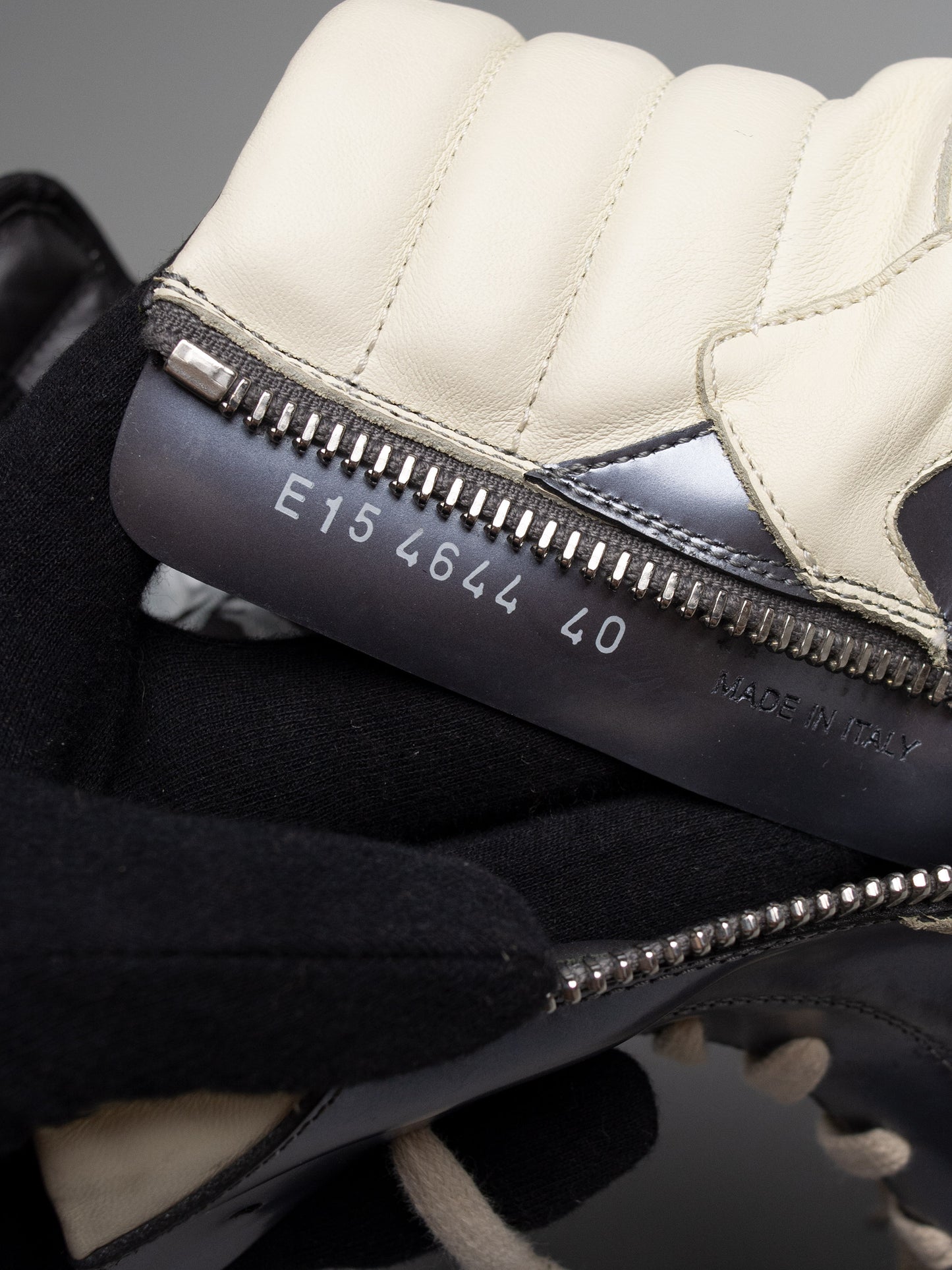Rick Owens S/S 2015 Dirty Silver Geobasket - size 40