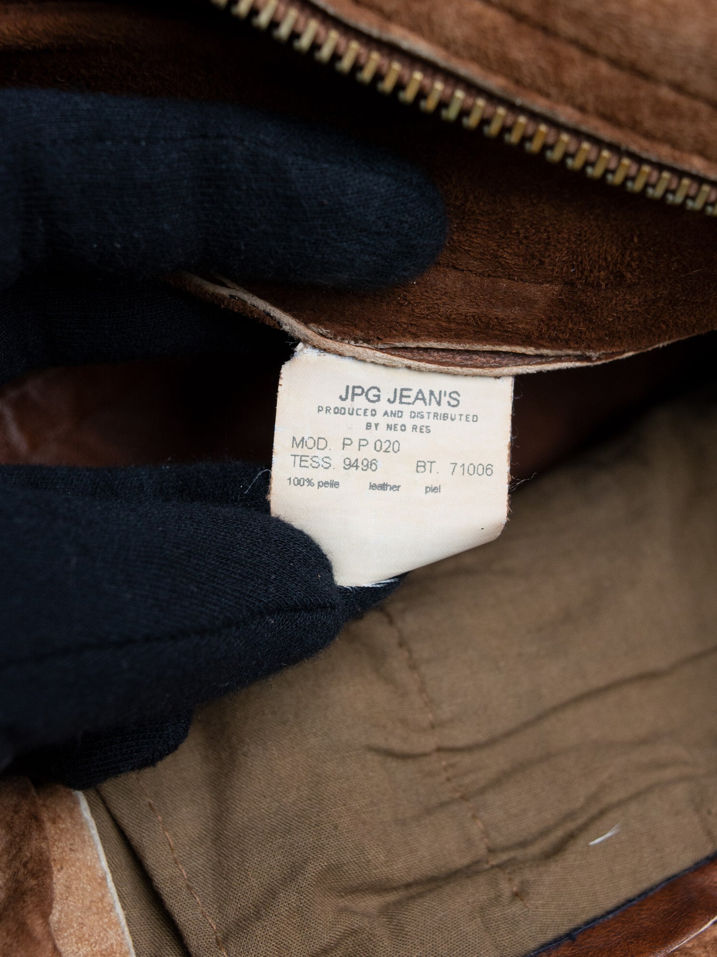 JPG.Jean's - (vintage) - men's belted cowhide leather pants - size 54