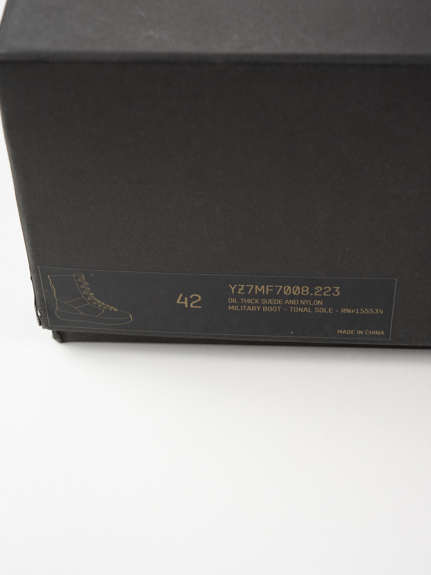 YEEZY Season 7 (2018) - Thick Suede and Nylon Military Boot (Oil) - size 42