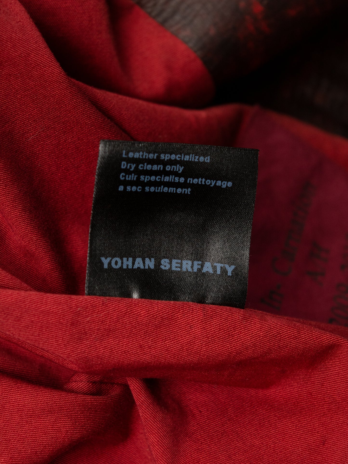 Yohan Serfaty - A/W 2009 - laser cut deer leather jacket - size 34
