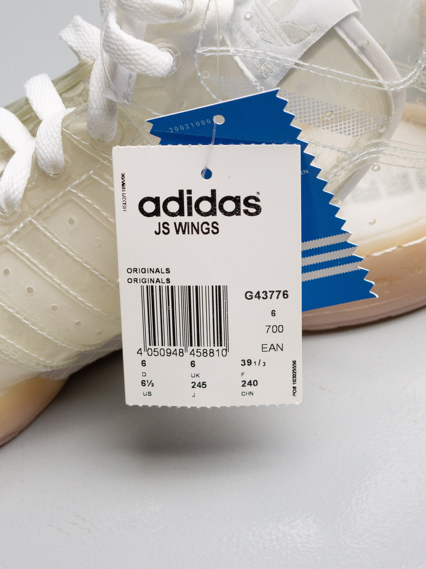 adidas Originals by Jeremy Scott S/S 2011 JS Wings "Clear" - size 39 1/3
