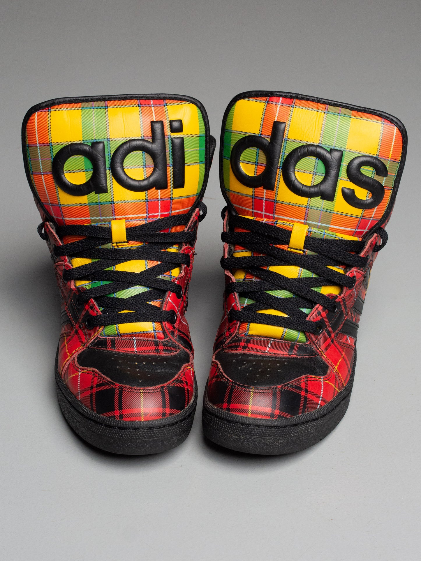 adidas Originals by Jeremy Scott S/S 2013 JS Instinct Hi "Plaid" - size 39 1/3