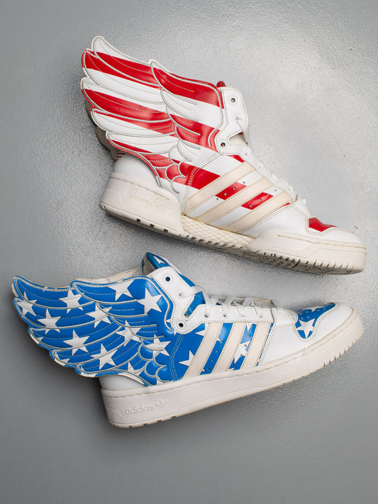 adidas Originals by Jeremy Scott S/S 2012 JS Wings 2.0 "Stars & Stripes" - size 45 1/3