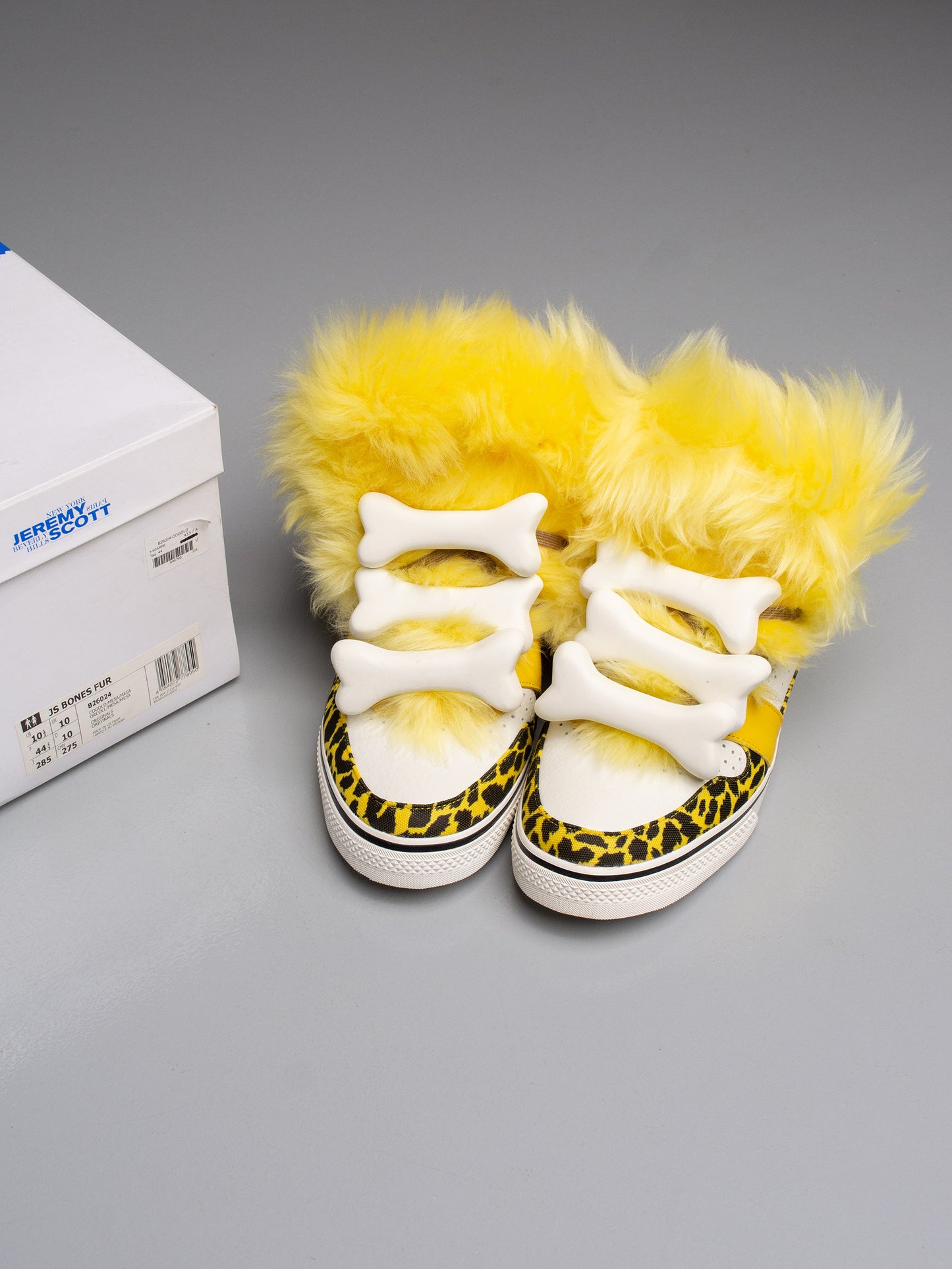adidas Originals by Jeremy Scott S/S 2015 JS Bones Fur - size 44 2/3