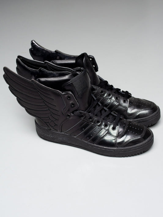 adidas Originals by Jeremy Scott S/S 2013 JS Wings 2.0 "Patent Black" - size 43 1/3