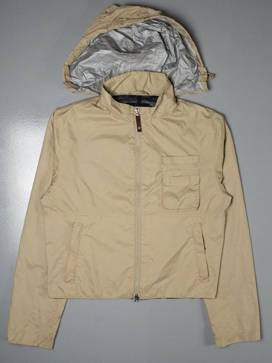 vintage Armani Jeans cropped jacket with packable hood - men's size 48 (M)