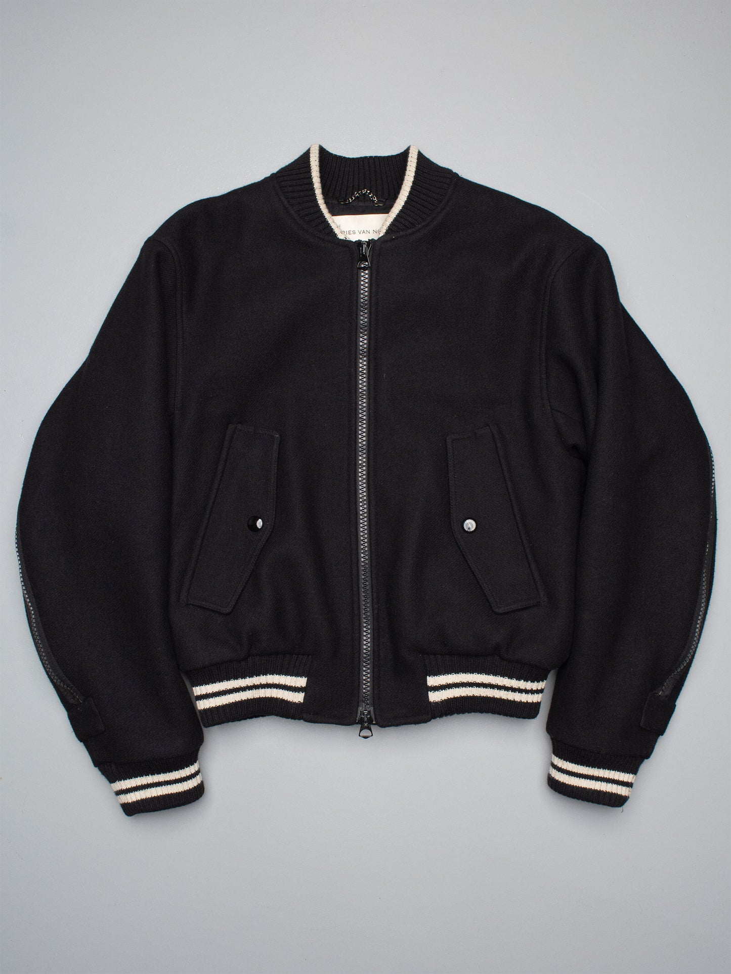 Dries Van Noten A/W 2023 backzip wool bomber - size S
