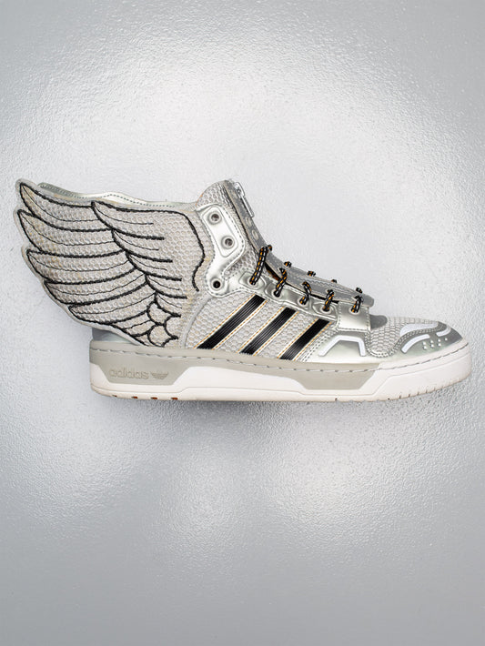 adidas Originals by Jeremy Scott A/W 2012 JS Wings "Mesh" (Metallic Silver) - size 42 2/3