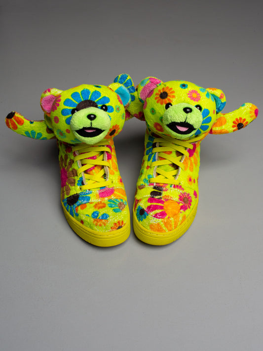 adidas Originals by Jeremy Scott A/W 2012 JS Bear "Flower Power" - size 44 2/3