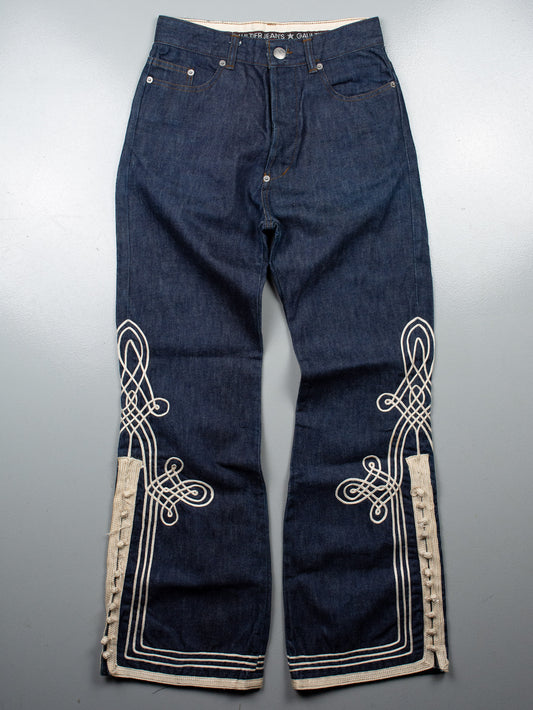 vintage Gaultier Jean's embroidered jeans - size 30