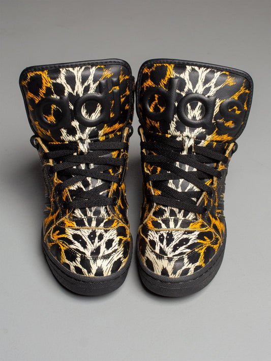 adidas Originals by Jeremy Scott S/S 2014 JS Instinct Hi Leopard - size 38