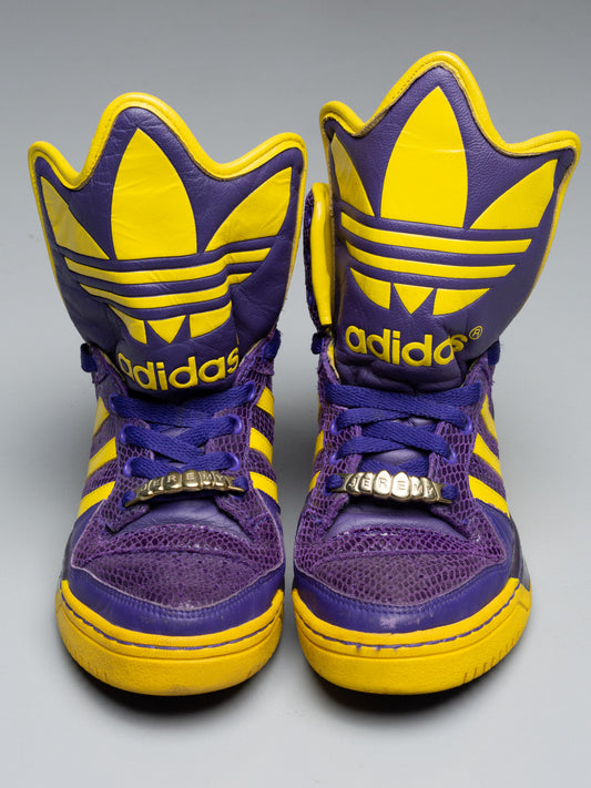 adidas Originals by Jeremy Scott S/S 2009 JS Logo (purple/yellow) - size 36 2/3
