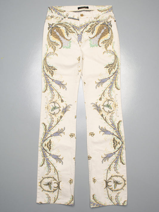 2000s Roberto Cavalli printed pants - women's size 42