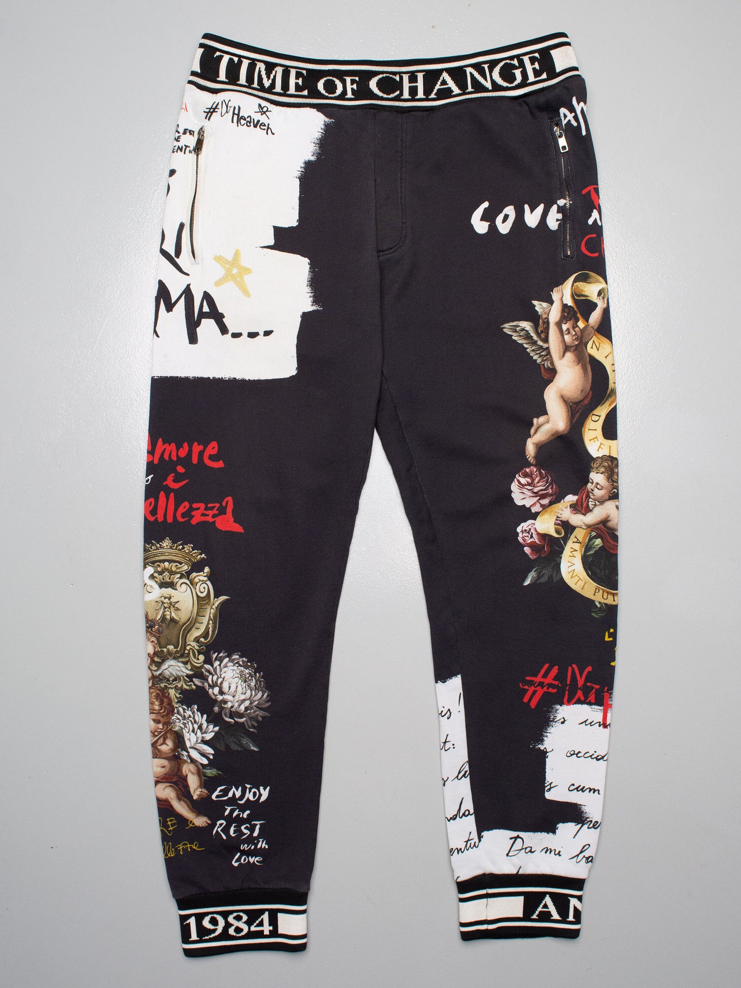 Dolce & Gabbana A/W 2018 "Time of Change" cherubs sweatpants - men's size 48