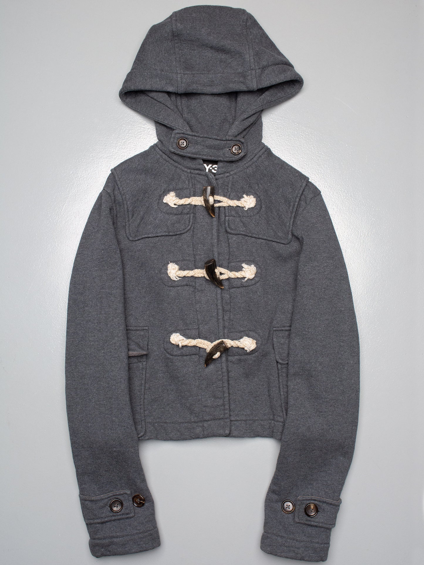 Y-3 A/W 2009 women's cropped fleece duffle jacket - size XS