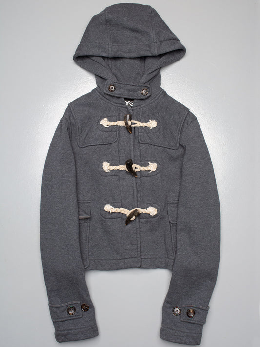 Y-3 A/W 2009 women's cropped fleece duffle jacket - size XS